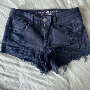 Black American Eagle Jean Shorts